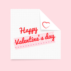 Happy Valentine's Day notepad