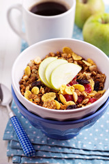 Granola with nuts and fruits