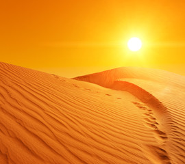 Fototapeta Sand dunes in Sahara obraz