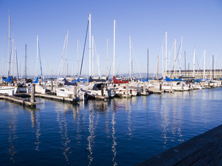 Fototapeta na wymiar Marina na Fisherman Wharf w San Francisco USA