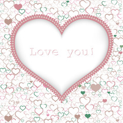 Valentines day card vector background