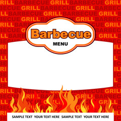Barbecue menu design