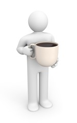 Person with coffe cup