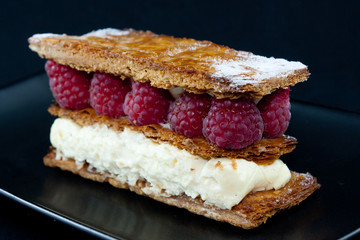 Millefeuille aux framboises
