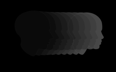 oposite of man and woman mind, vector