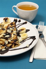 Crêpe Banane Chocolat et Bolée de cidre