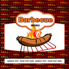 Barbecue menu design