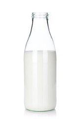 Opened bottle with milk