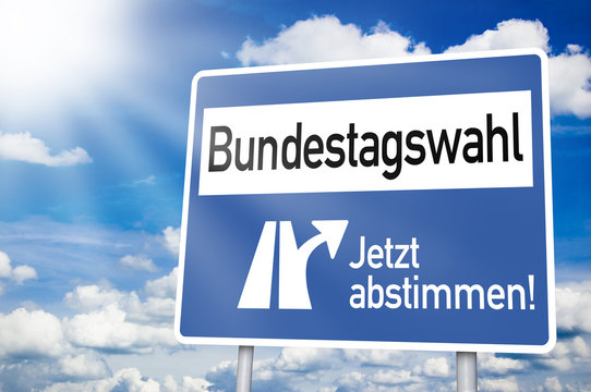 Schild mit Bundestagswahl 2013
