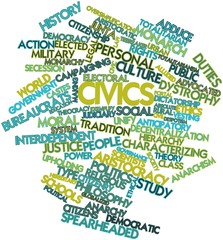 Obraz premium Word cloud for Civics