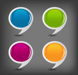 Speech bubbles set vector illustration