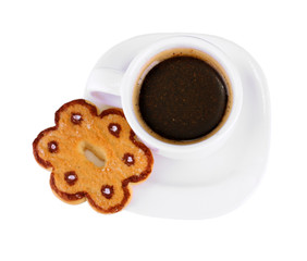 Cup of coffee isolated on white