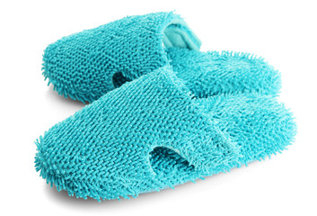 bright slippers, isolated on white