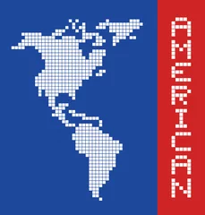 Cercles muraux Pixels pixel art américain