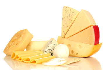 Various types of cheese isolated on white © Africa Studio