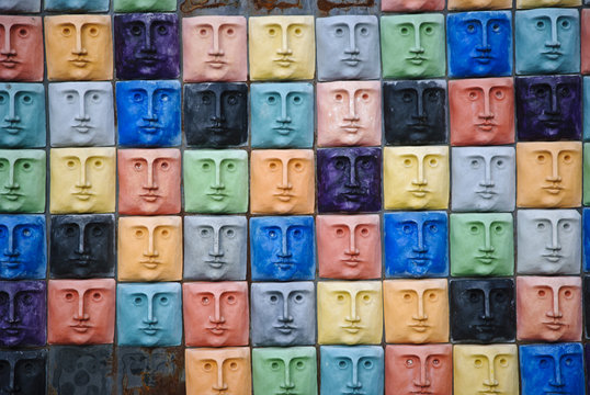 Colorful faces