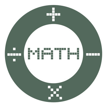 Green math symbol