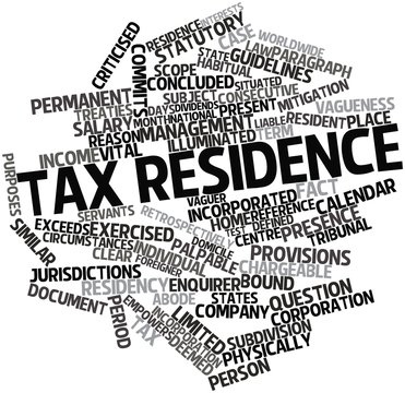 Word cloud for Tax residence