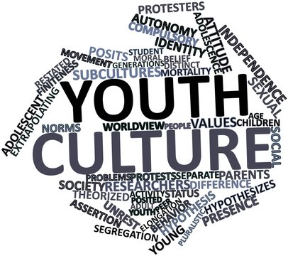 Word cloud for Youth culture