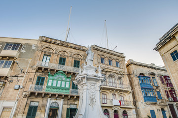 Fototapeta na wymiar Saint Lawrence Square w Vittoriosa w Birgu, Malta