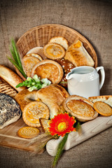 Assortment of bakery products