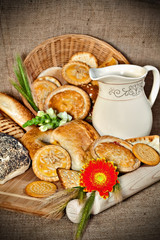 Assortment of bakery products
