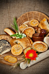 Obraz na płótnie Canvas Assortment of bakery products