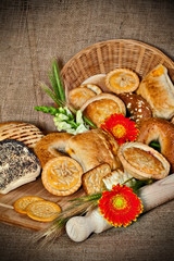 Assortment of bakery products