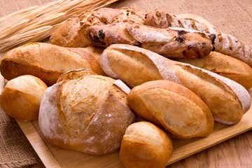 Abwaschbare Fototapete Bäckerei フランスパン集合