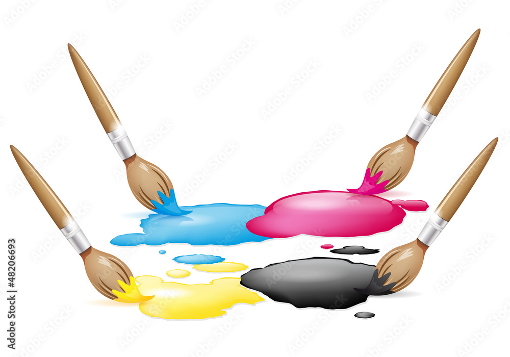 Poster cmyk design - place for text - vector file