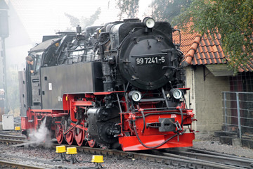 Fototapeta premium Lokomotywa parowa kolei wąskotorowej Harz