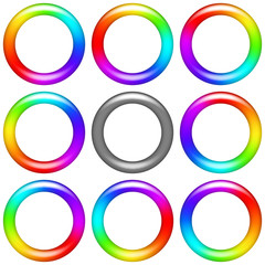 Rainbow ring, set