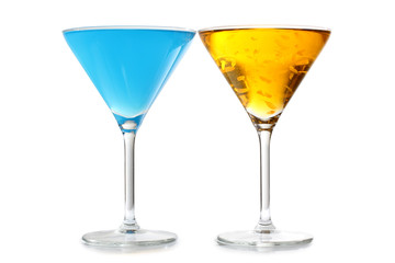 Two cocktail glass