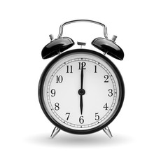 Alarm clock on white background