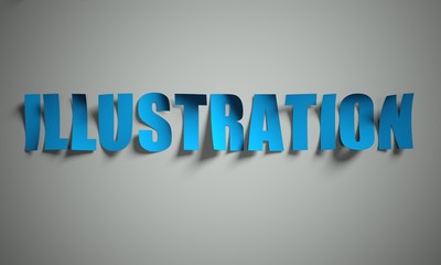 Illustration cut from paper on background