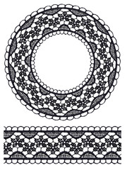 Round openwork lace border.