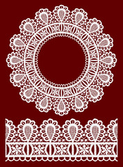 Round openwork lace border.