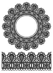 Round openwork lace border.