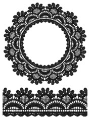 Round openwork lace border.