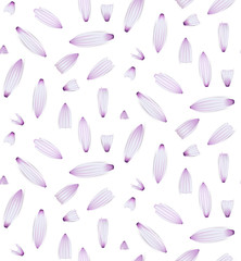 Purple flower petals seamless pattern.