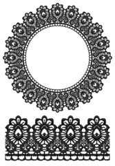 Round openwork lace border.