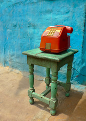 Colorful public phone