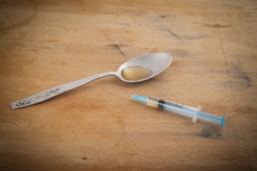 Drugs addict means for preparation heroin