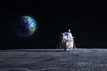 Obraz premium Moon landing
