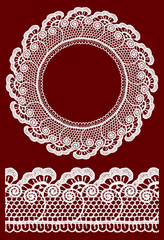 Round openwork lace border.