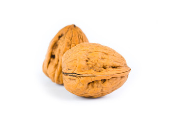 walnut isolated on the white background