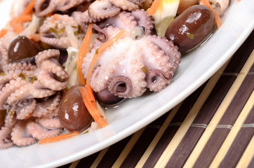 photo of delicious octopus salad appetizer