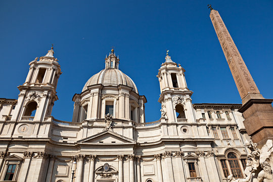 Roma: Piazza Navona, la Chiesa di Sant'Agnese in Agone