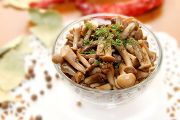 marinated mushrooms