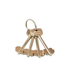 Four keys on a white background